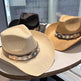 Summer Outdoor Ethnic Style Felt and Straw Cowboy Hat - EX-STOCK Canada
