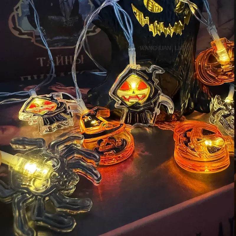 Halloween Led Pumpkin Spider Ghost Hand Lighting Chain Decorative Holiday Light - EX-STOCK Canada