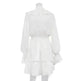 Casual Fashion V Neck Pleated Ruffle Long Sleeve Dress Y2K V Neck Flared Sleeve Short Mini Skater Dress Women's Clothing - EX-STOCK CANADA