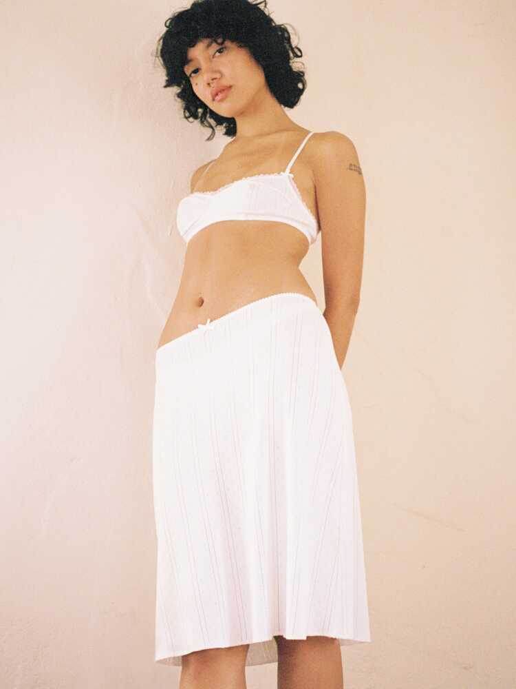 Casual Low Waist cotton Midi sheath skirt - EX-STOCK Canada