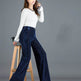 Gold Silk Striped Velvet Wide Leg trouser Pants Women - EX-STOCK Canada