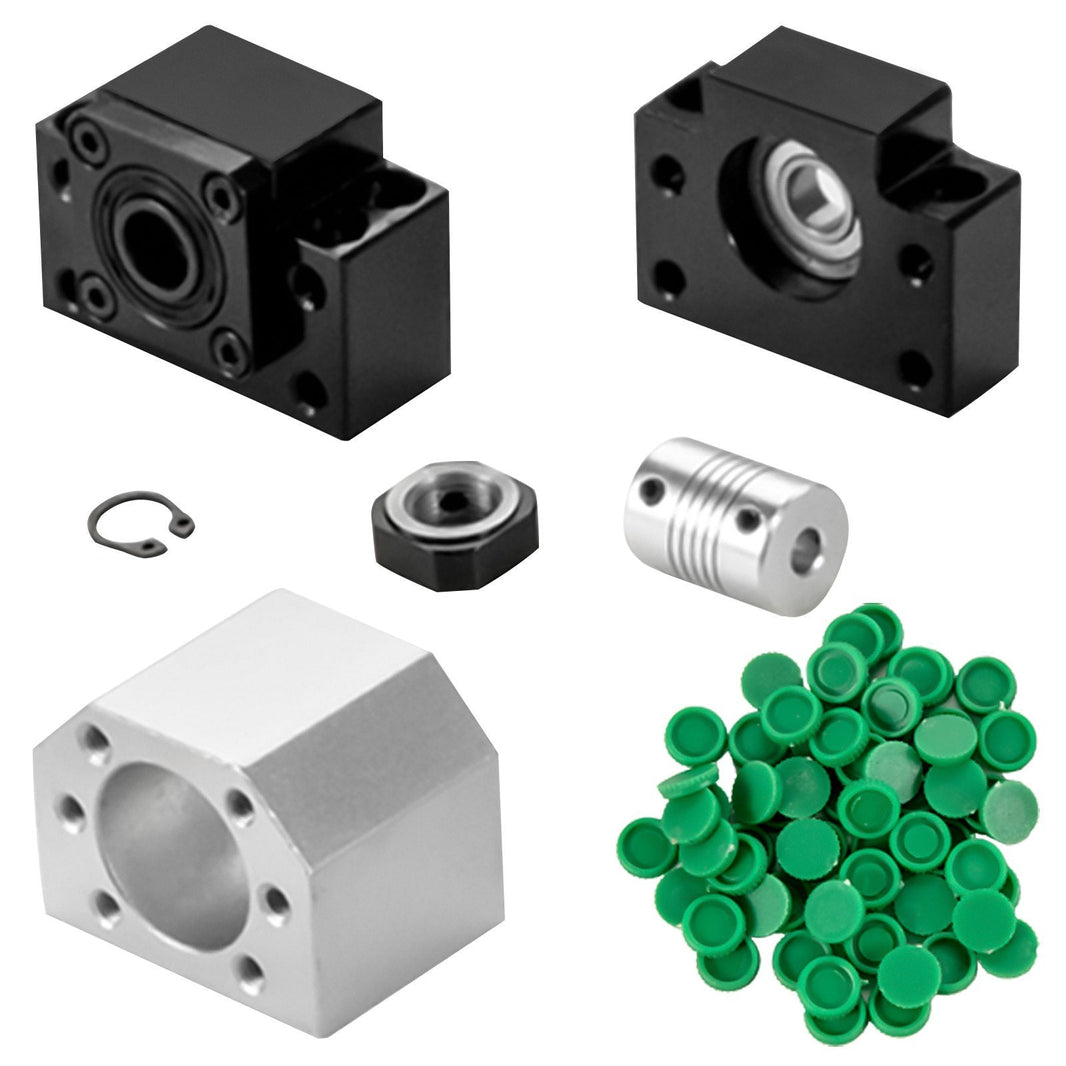 1Pcs RM1605-1000mm Ballscrew With BF12 BK12 Kit, Coupling, Slide Blocks Linear Guide Rail Set For DIY CNC Routers Lathes Mills EX-STOCK