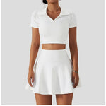 2pcs Tennis Skirt set Sports Skort Workout Exercise Outfit - EX-STOCK CANADA