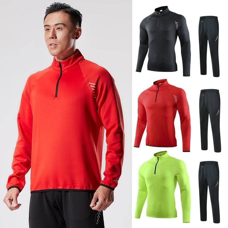 Half Zipper Long Sleeve Workout Top Outdoor Running Quick-drying Gym Shirt - EX-STOCK Canada