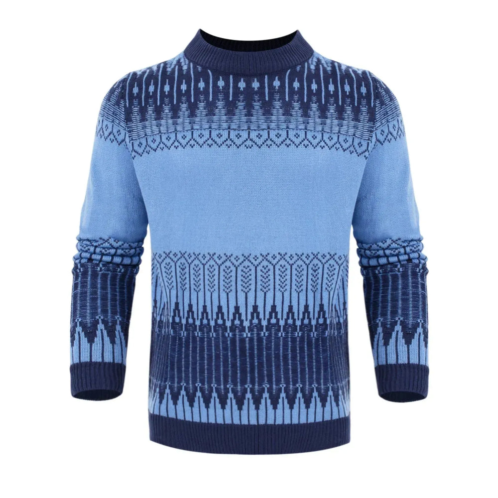 Men's Crewneck Pullover Sweater Unisex Fair Isle Long Sleeve Knitted Sweater - EX-STOCK CANADA