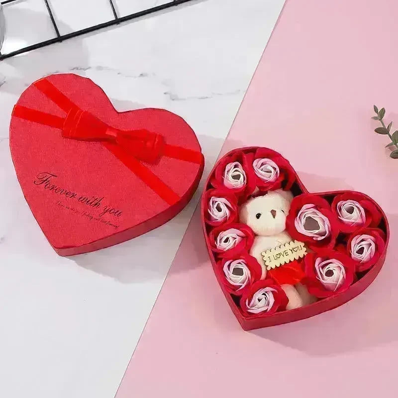 Heart-shaped Rose Red Gift Box New Year Christmas Gift Box Valentine's Day Christmas Gift Mother's Day Birthday Gift - EX-STOCK CANADA