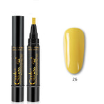 3-in-1 Nail Glue Pen – Gel, Magnet & French Manicure Tool (36 Colours + Sets),yellow
