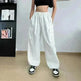 Women's Wide Leg Loose Plus Size Tether Straight Baggy Cargo Pants Women - EX-STOCK CANADA