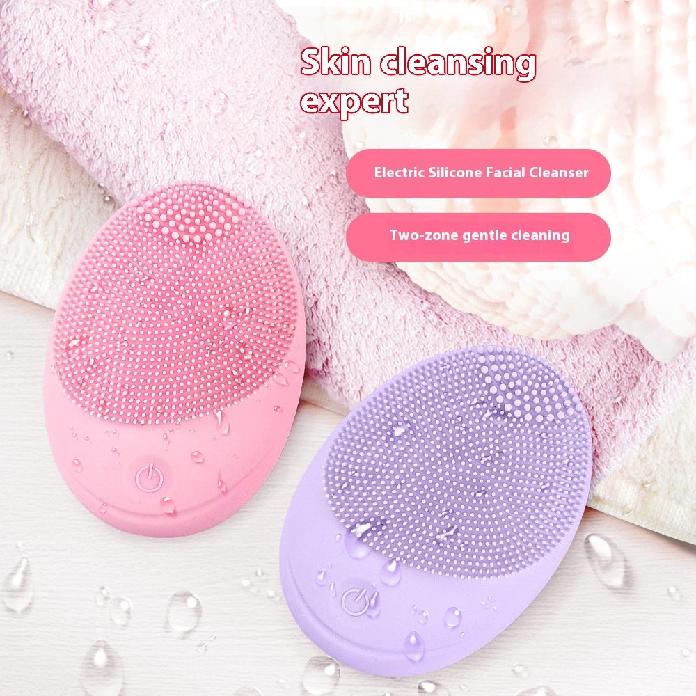 Beauty Face Wash Massage Instrument Electric Silicone Cleansing Instrument 