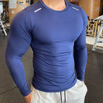Muscle Fitted Elastic Long sleeve Running Workout Gym T-shirt for men - EX-STOCK Canada