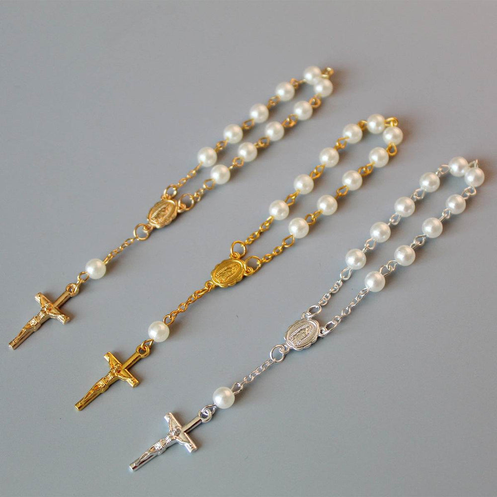 Beads Pearl Cross Full Moon Blessing Bracelet Fashion Jewelry - EX-STOCK Canada