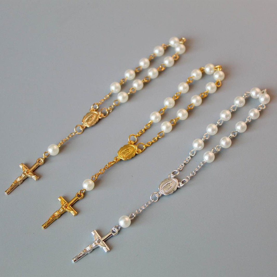 Beads Pearl Cross Full Moon Blessing Bracelet Fashion Jewelry - EX-STOCK Canada