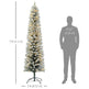 7ft Artificial Prelit Christmas Tree With Warm White LED Light, Snow Flocked Branches, Metal Base, Pencil Xmas Tree EX-STOCK Canada 