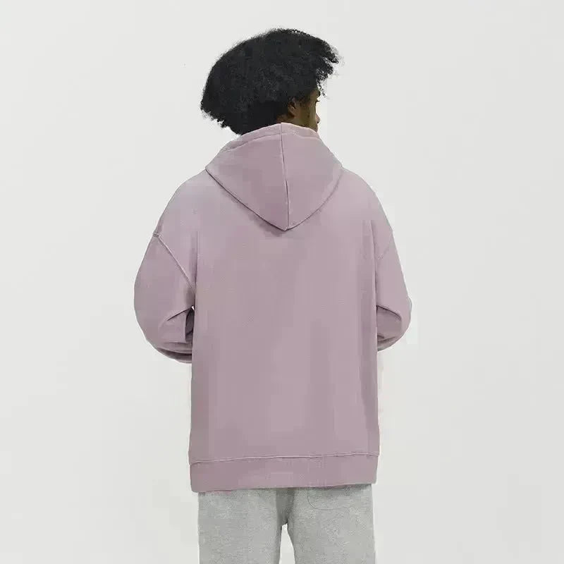 Plain Color American Retro Hoodie Pullover Sweatshirt Men - EX-STOCK CANADA