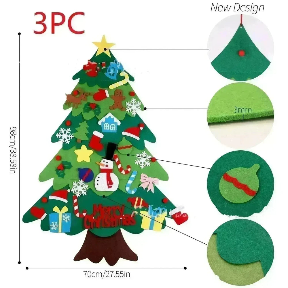 Children's DIY felt Christmas tree with lights - EX-STOCK CANADA