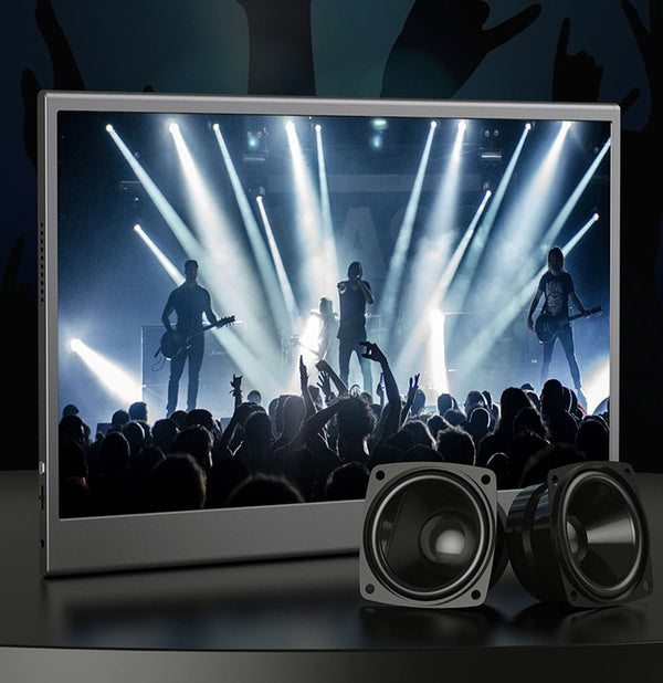 Écran Portable 15,6 pouces avec Haut-Parleurs – 1080P IPS, 99% sRGB, Mini HDMI & Type-C