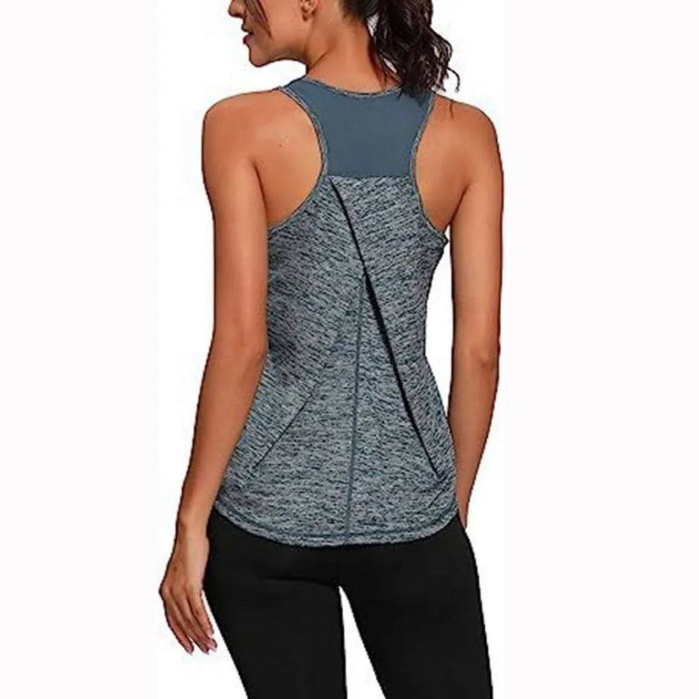 I-shaped Vest Mesh Yoga Sports Running Vest Sleeveless Workout Clothes - EX-STOCK CANADA