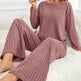 Round Neck Loose Trousers Suit Homewear - EX-STOCK Canada