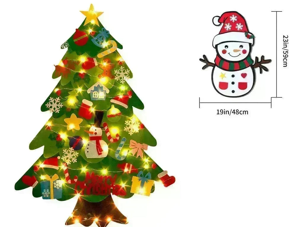 Children's DIY felt Christmas tree with lights - EX-STOCK CANADA