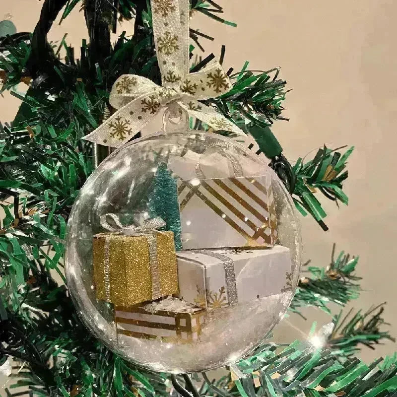 Christmas Tree Decoration Transparent Ball Hanging Decoration Scene Layout Hanging Decoration - EX-STOCK CANADA