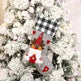 Plaid Three-dimensional Couple Faceless Doll Christmas Stockings Christmas Eve Gift Bag Candy Bag - EX-STOCK CANADA