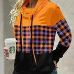 New Fashion Women's Pile Collar Printed Hoodie Pullover Top - EX-STOCK CANADA