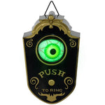 HOMCOM 7.1 Halloween Decoration, Animatronic Doorbell With Simulation Light-up Eyeball, Sound And Motion Activated Animated Prop W Piercing Doorbell Sound - EX-STOCK Canada