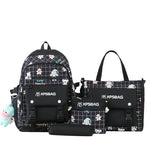 Backpack Primary School Girls Schoolbag Women's Four-piece Set EX-STOCK