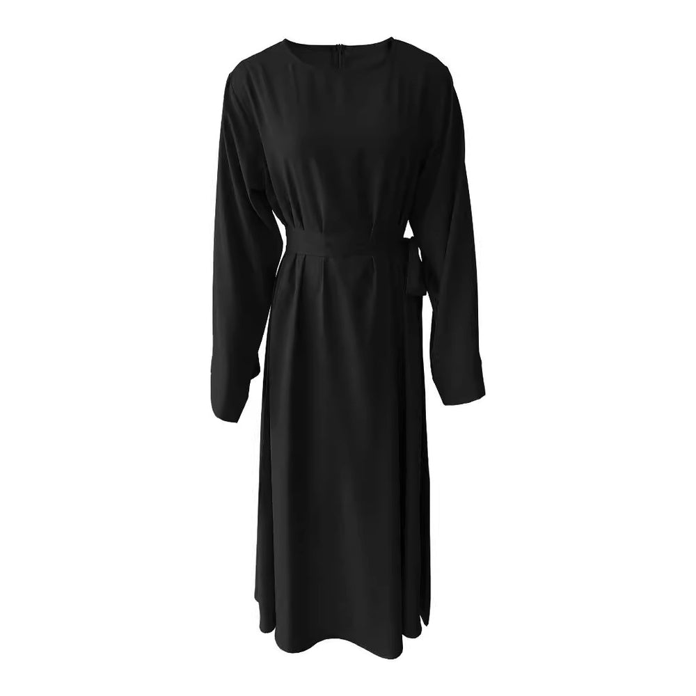 Plus Size Lace Up Muslim Women's Dress - EX-STOCK Canada