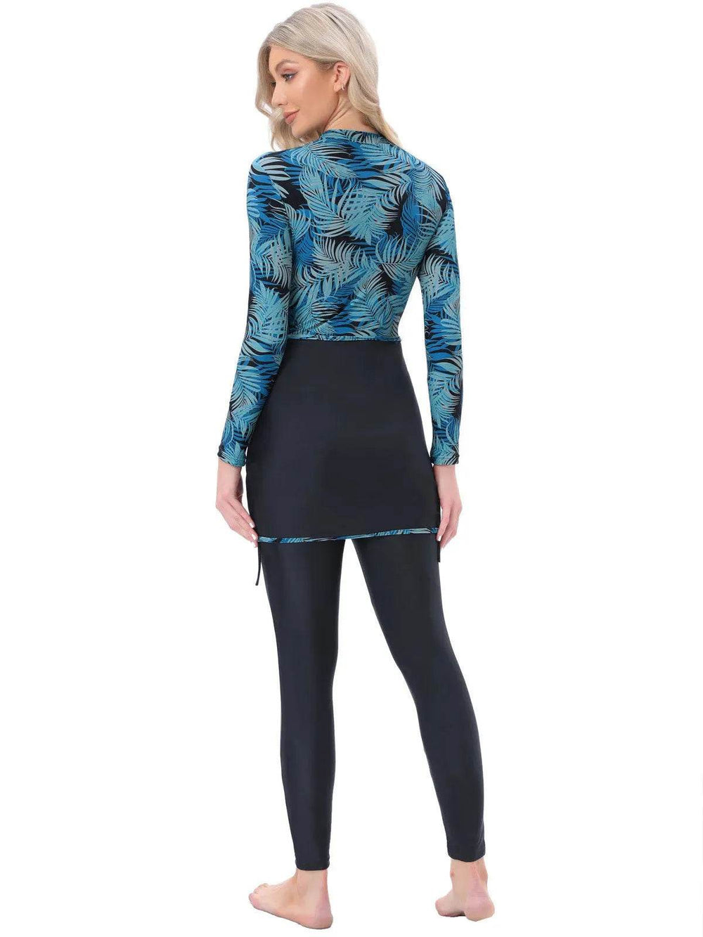 Long Sleeve Zipper ArabSwimsuit With Hat Chest Pad 3 Piece Conservative - EX-STOCK Canada