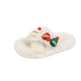 Christmas Hat Fluffy Slippers Women's Warm Toe Covering Cotton Slippers EX-STOCK Canada 