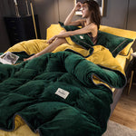 Thickened Winter Coral Flannel Bedding Kit Double Sided Plus Duvet Cover EX-STOCK Canada 