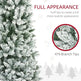 6ft Pencil Christmas Tree, Flocked Tree With 479 Branch Tips And Metal Base For Home, Indoor, Holiday EX-STOCK Canada 