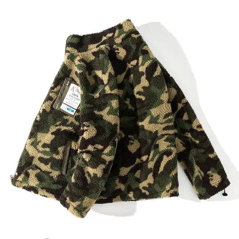 Fleece Army Camouflage Zip up Cotton Padded Winter Cardigan for Men - EX-STOCK Canada