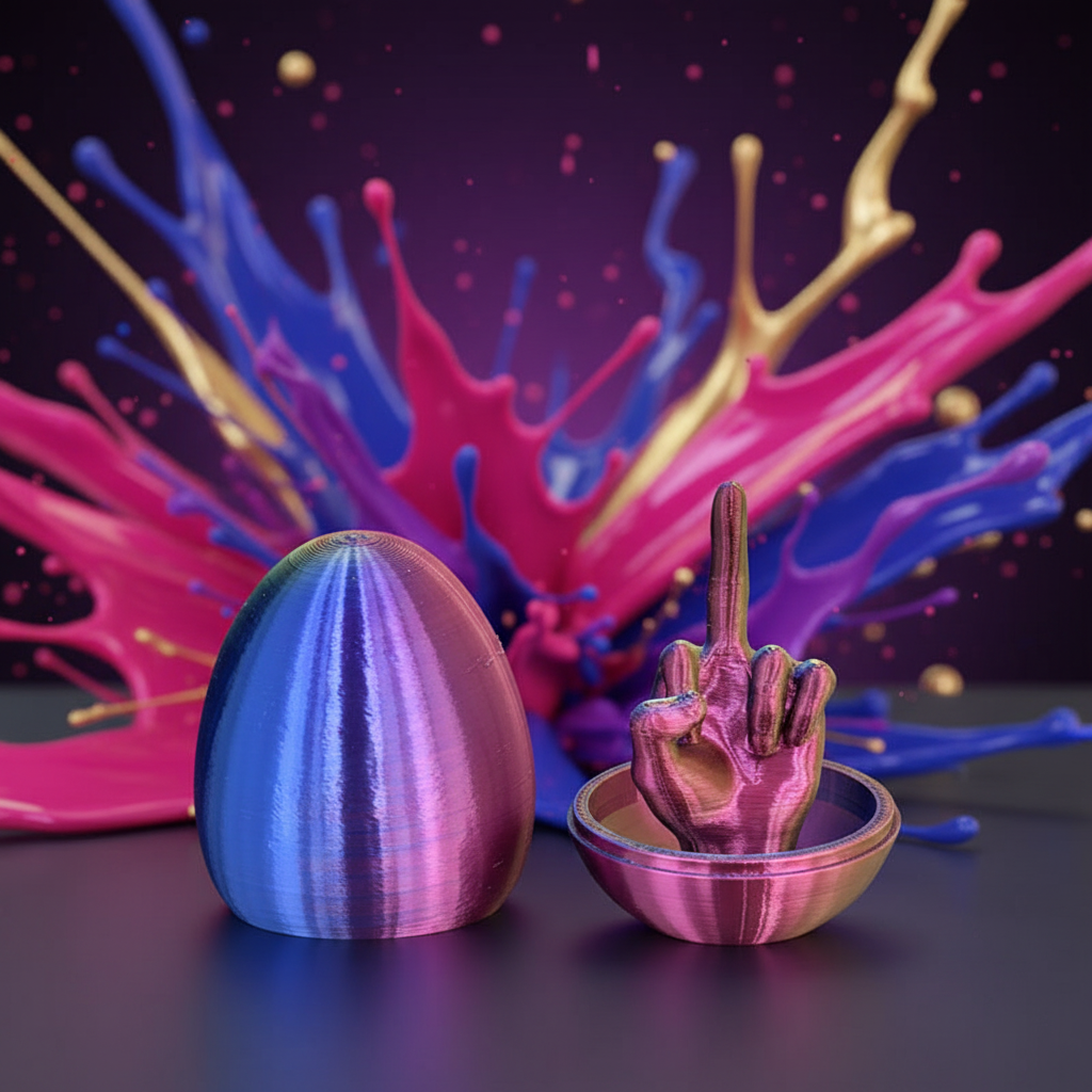 3D Printed Fidget Egg Decompression Toy – Multiple Colors | 6x4.5cm & 8.5x5cm