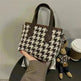 Fashion Houndstooth Shoulder Bags Portable Checkerboard Handbags All-match Messenger Crossbody Bag Women - EX-STOCK CANADA
