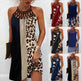 Fashion Print Dress Casual Halterneck Dresses For Women Summer Clothes - EX-STOCK Canada