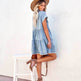 Casual Fashion Denim Short Sleeve loose mini Dress - EX-STOCK Canada