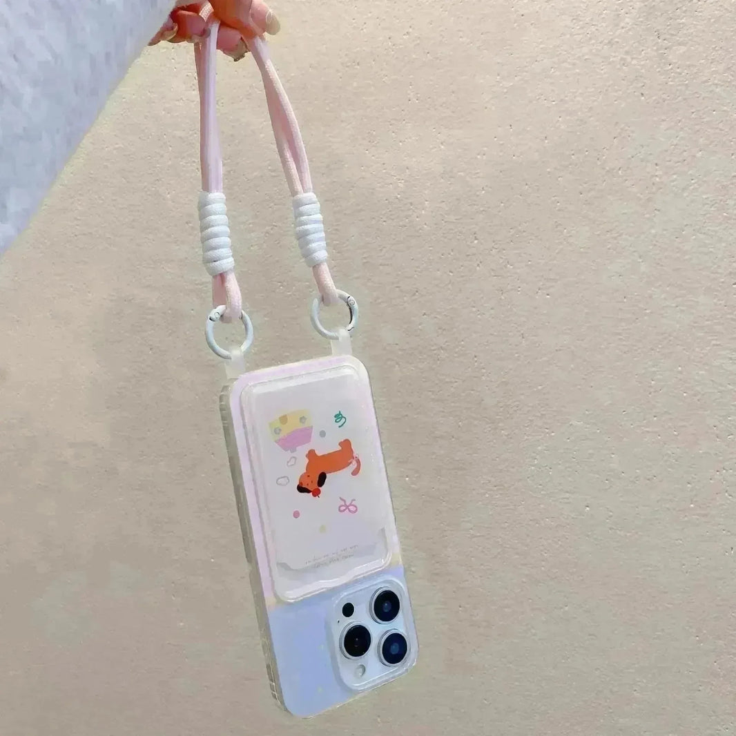 Cartoon Lanyard Phone Case Card Holder Protective Case - EX-STOCK CANADA