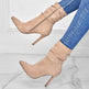 Pointed Toe Stiletto Heel Ankle Boots For Women Side Zipper Shoes - EX-STOCK Canada