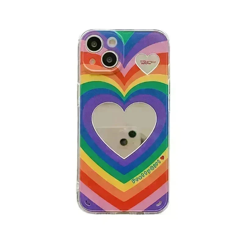 Rainbow Love Mirror Silicone Phone Case - EX-STOCK CANADA