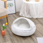 2 In 1 Dog And Cat Bed Pet Winter Bed Round Plush Warm Bed House Soft Long Plush Pets Bed Pet Products EX-STOCK Canada 