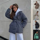 Winter Lapel Waisted Cotton Coat Hooded Winter Jacket women - EX-STOCK Canada