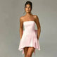 Women's Mini Tube Dress With Big Bow Summer Fashion Tube Top Short Skater Dress. - EX-STOCK CANADA
