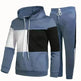 Casual Classic Plaid  Long Sleeve Sweatshirt Hoodie set Suit men - EX-STOCK CANADA