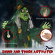 Size Outdoor Halloween Decoration Witch, Animated Prop Decor With Sound And Motion Activated, Light Up Eyes, Creepy Sound EX-STOCK Canada 
