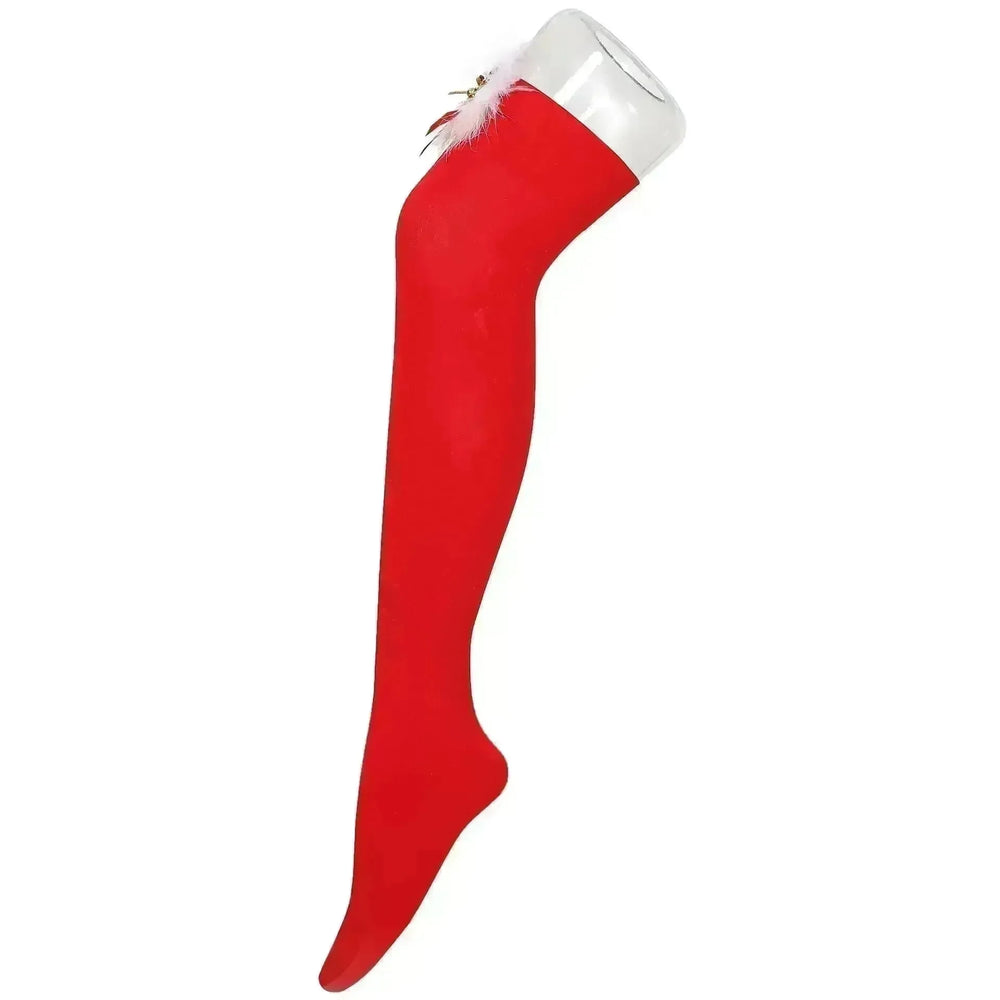 Thickened Women's Red Long Bow Christmas Stockings - EX-STOCK CANADA