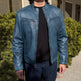 Veste en cuir de mouton ciré pour hommes BOL 