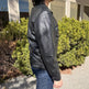 BOL Men's Double Collar Leather Bomber Jacket 