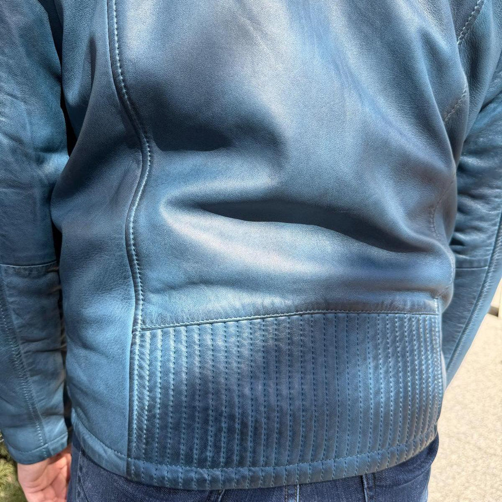 Veste en cuir de mouton ciré pour hommes BOL 
